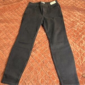 NWT Abercrombie and fitch the skinny high rise black jeans